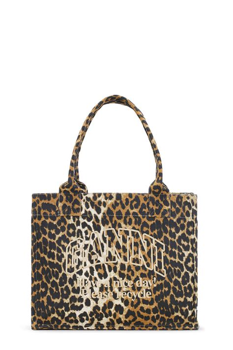 ganni leopard tote bag|ganni leopard festival bag.